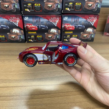 Disney Toy Story 3 Model Car Lightning Mcqueen Metal Diecast With Lights Inertial Pull-Back Wheel Spit Out Your Tongue Cars Toys