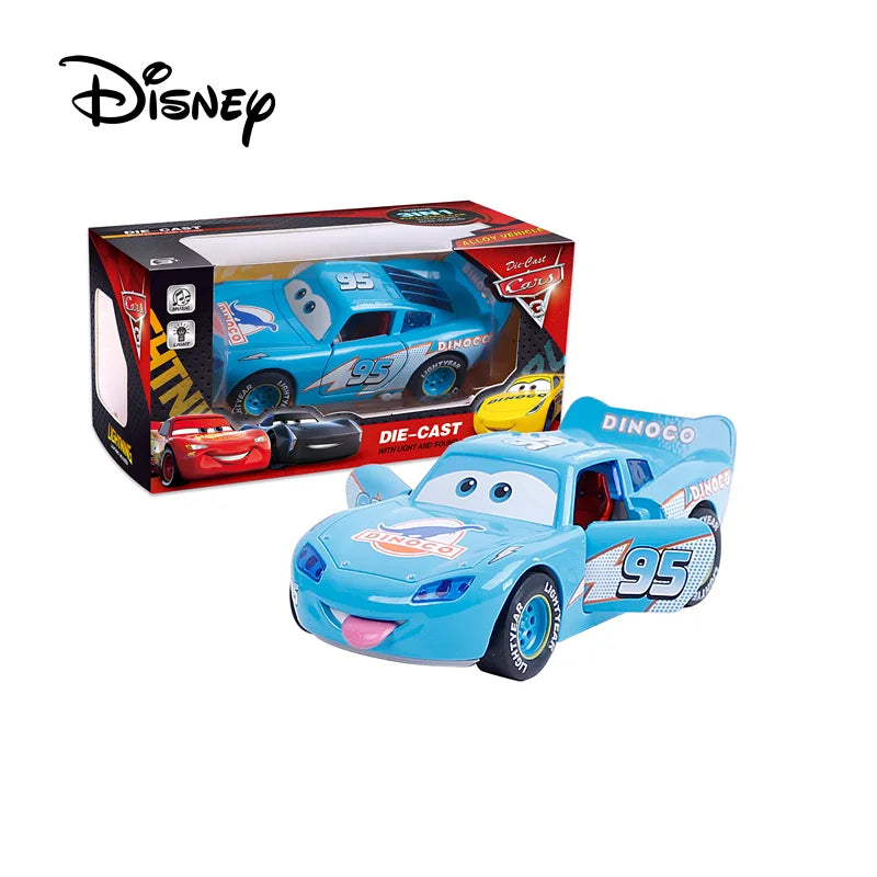 Disney Toy Story 3 Model Car Lightning Mcqueen Metal Diecast With Lights Inertial Pull-Back Wheel Spit Out Your Tongue Cars Toys