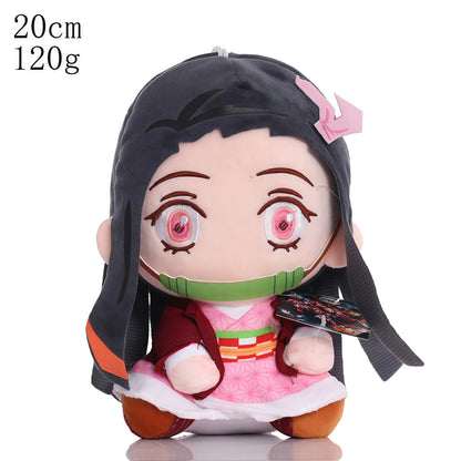 15-25cm Demon Slayer Dragon Ball Cartoon Plush Toy Goku Kamado Nezuko Vegeta Stuffed Pendant keychain Birthday present for child