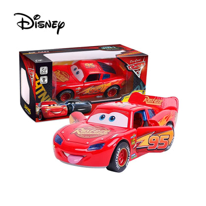 Disney Toy Story 3 Model Car Lightning Mcqueen Metal Diecast With Lights Inertial Pull-Back Wheel Spit Out Your Tongue Cars Toys