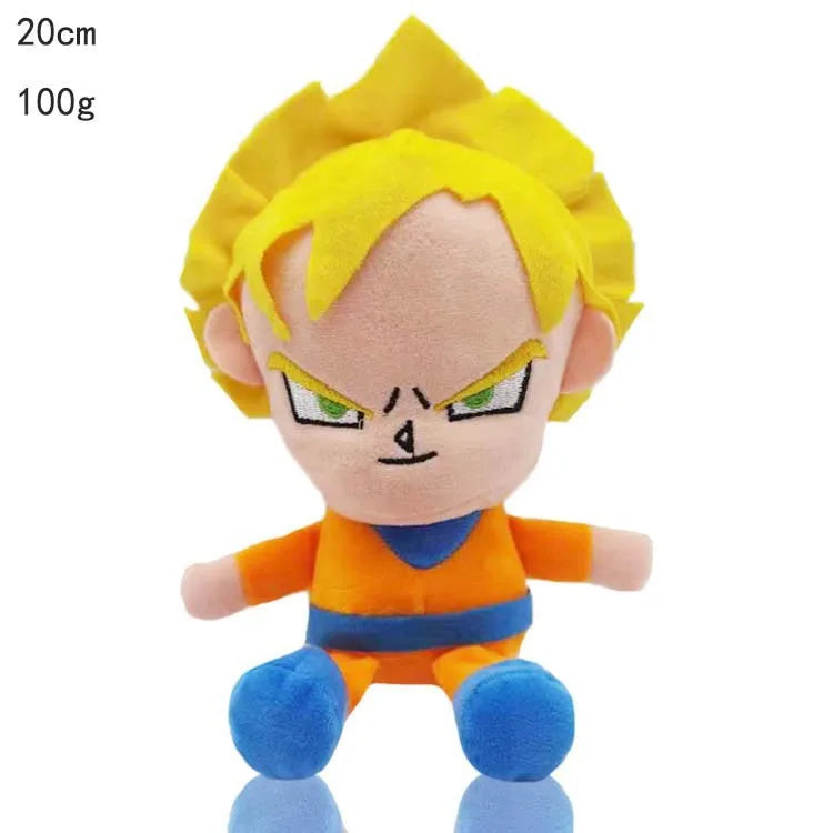 15-25cm Demon Slayer Dragon Ball Cartoon Plush Toy Goku Kamado Nezuko Vegeta Stuffed Pendant keychain Birthday present for child