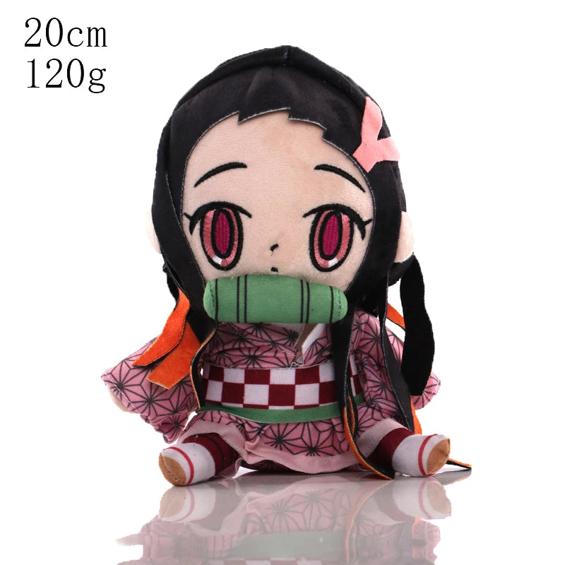 15-25cm Demon Slayer Dragon Ball Cartoon Plush Toy Goku Kamado Nezuko Vegeta Stuffed Pendant keychain Birthday present for child