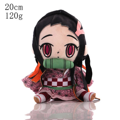 15-25cm Demon Slayer Dragon Ball Cartoon Plush Toy Goku Kamado Nezuko Vegeta Stuffed Pendant keychain Birthday present for child