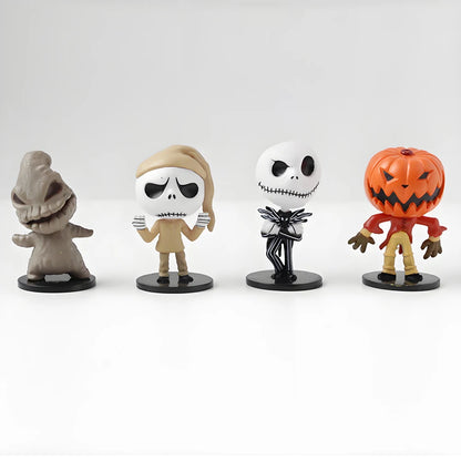 8pcs/set The Nightmare Sally Jack Skellington Christmas Action Figure Vinyl Figurine Halloween Gift Collection Toys