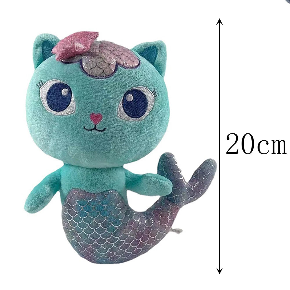 New Gabbys doll house Plush Toy Mercat Cartoon Stuffed Animals Smiling Cat Car Cat Hug Gaby Girl Birthday Gift!
