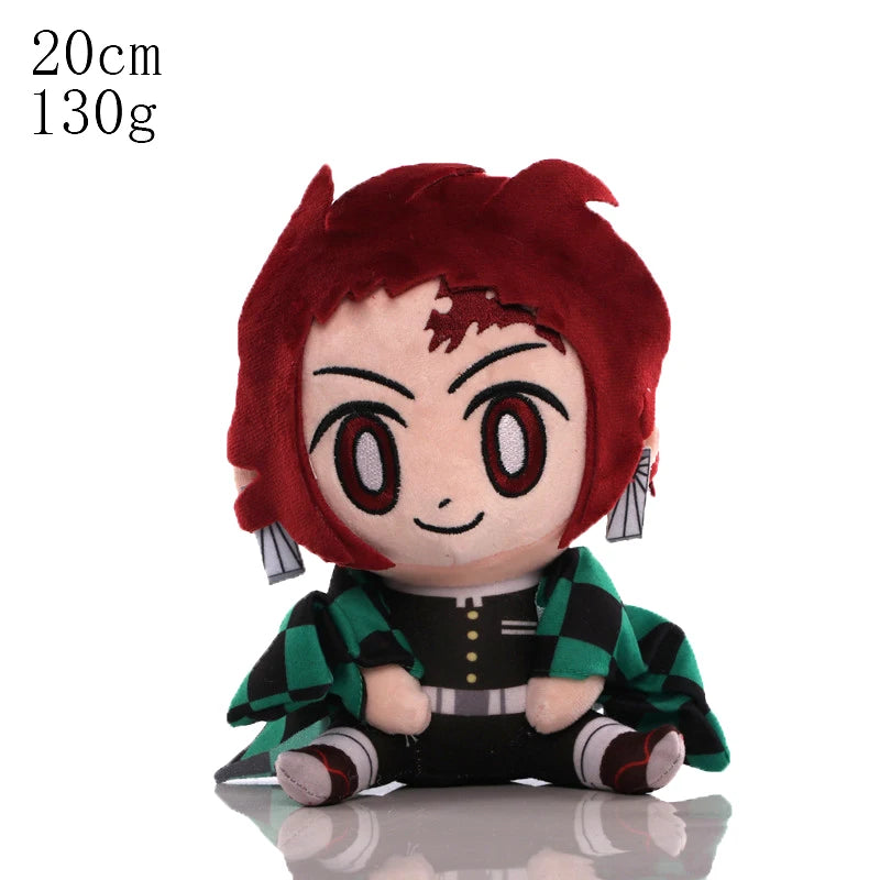 15-25cm Demon Slayer Dragon Ball Cartoon Plush Toy Goku Kamado Nezuko Vegeta Stuffed Pendant keychain Birthday present for child
