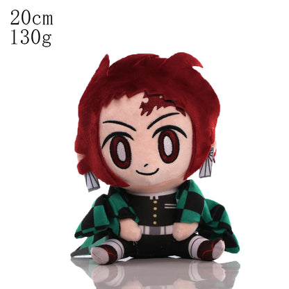 15-25cm Demon Slayer Dragon Ball Cartoon Plush Toy Goku Kamado Nezuko Vegeta Stuffed Pendant keychain Birthday present for child