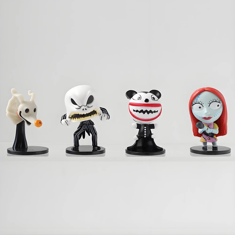 8pcs/set The Nightmare Sally Jack Skellington Christmas Action Figure Vinyl Figurine Halloween Gift Collection Toys