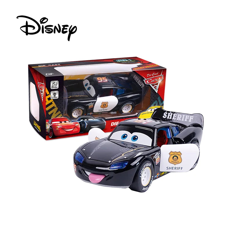 Disney Toy Story 3 Model Car Lightning Mcqueen Metal Diecast With Lights Inertial Pull-Back Wheel Spit Out Your Tongue Cars Toys