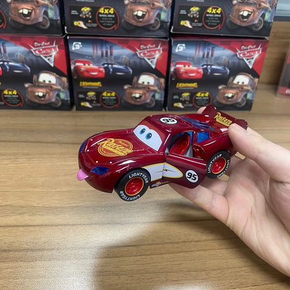 Disney Toy Story 3 Model Car Lightning Mcqueen Metal Diecast With Lights Inertial Pull-Back Wheel Spit Out Your Tongue Cars Toys